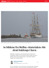 Se bildene fra Melbu: «Statsråden» ble dratt baklengs i havn