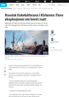 Russisk fiskebåtbrann i Kirkenes: Flere eksplosjoner om bord i natt