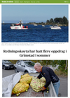 Redningsskøyta har hatt flere oppdrag i Grimstad i sommer