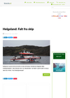 Helgeland: Falt fra skip