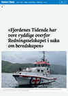 «Fjordenes Tidende har vore ryddige overfor Redningsselskapet i saka om beredskapen»