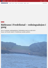 Båtbrann i Fredrikstad - redningsaksjon i gang