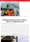 Redningsoppdrag nord for Andøya: - Sparte oss millionkostnad