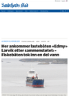 Her ankommer lastebåten «Edmy» Larvik etter sammenstøtet: - Fiskebåten tok inn en del vann