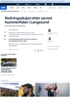 Redningsaksjon etter savnet hummerfisker i Langesund