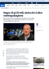 Drivstoffprisene rammer Redningsselskapet - Høyre vil gi dem 20 mill. ekstra