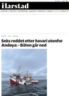 Seks reddet etter havari utenfor Andøya: - Båten går ned