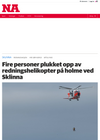 Fire personer plukket opp av redningshelikopter på holme ved Sklinna