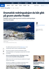 Dramatisk redningsaksjon da seilbåt gikk på grunn utenfor Hvaler