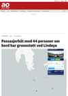 Passasjerbåt med 44 personer om bord har grunnstøtt ved Lindøya