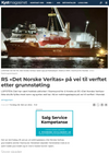 RS «Det Norske Veritas» på vei til verftet etter grunnstøting