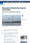 Gjenopptar helikopterflyvninger på norsk sokkel