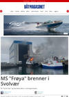 MS "Frøya" brenner i Svolvær